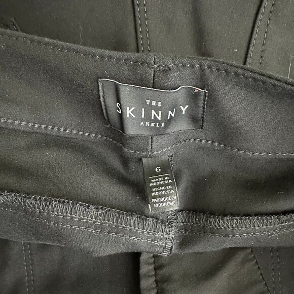 2/$30 WHBM The Skinny Ankle Pants Zip Pockets Button Ankle Mid Rise Black #8155 - Picture 8 of 12